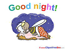 Bee Bed Good Night Clip Art for free