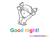 Girl Clipart Good Night Illustrations