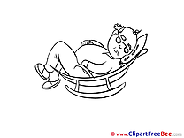 Man Armchair Clipart Good Night Illustrations