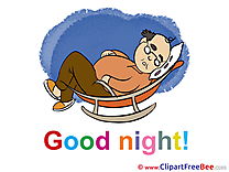Man Cliparts Good Night for free