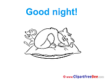 Mouse Kitten printable Good Night Images