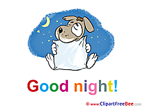 Pillow Dog Moon Clipart Good Night free Images