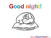 Puppy Pillow free Cliparts Good Night