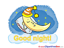 Sleeping Moon printable Good Night Images