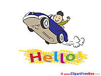 Car Man Driver Clipart Hello Illustrations