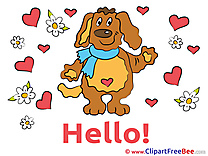 Dog Hearts Hello download Illustration