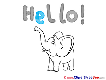 Elephant Hello download Illustration