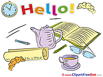 Kettle Tea Croissant Diary printable Hello Images