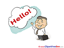 Man Businessman  Hello Illustrations for free