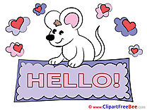 Mouse Hearts Clipart Hello free Images