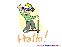 Scooter Boy Clipart Hello free Images