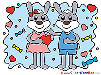 Bunnies Hearts Clipart Love free Images