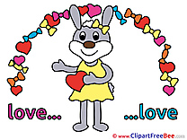 Bunny in Love Illustrations for free