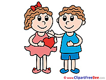 Couple Kids Clipart Love Illustrations