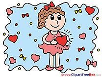 Girl Heart printable Love Images