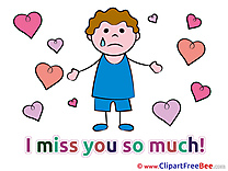 Boy Hearts Pics I miss You free Cliparts