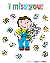 Flowers Boy Pics I miss You free Image