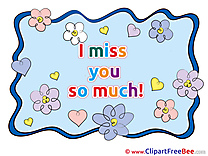 I love You printable Illustrations I miss You