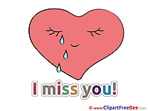 Pics Heart I miss You Illustration