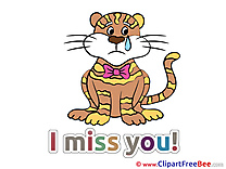 Tigre Pics I miss You free Cliparts