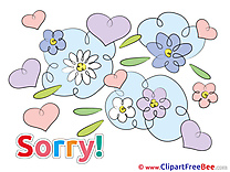 Flowers printable Sorry Images