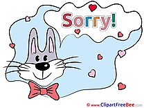 Hare free Illustration Sorry