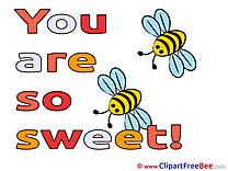 Bees Clipart You are sweet Illustrations