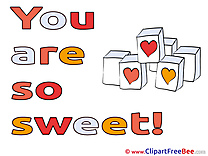 Blocks Hearts You are sweet free Images download
