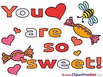 Candies You are sweet Clip Art for free