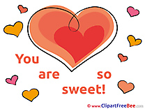 Heart download You are sweet Illustrations
