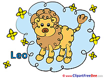 Leo Clipart Zodiac Illustrations