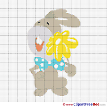 Bunny Design free Cross Stitches