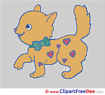 Cat printable Cross Stitches free