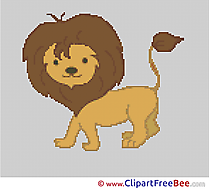 Lion printable Cross Stitches free