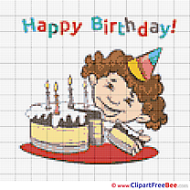 Cake free Cross Stitch Birthday