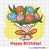 Flowers download Birthday Cross Stitches