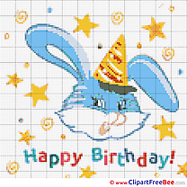 Hare Cross Stitch download Birthday