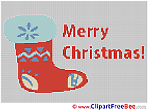 Sock Cross Stitch download Christmas