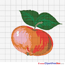 Apple printable Cross Stitch Patterns