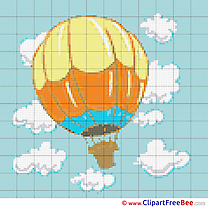 Balloon Sky Cross Stitches free