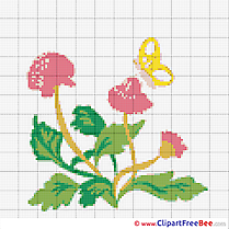 Butterfly Flowers Patterns Cross Stitches download