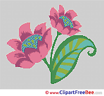 Cross Stitches Flower download free