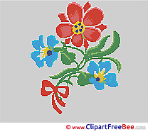 Flower Cross Stitch printable free