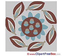 Leaves Flower Cross Stitch download free