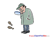 Loupe Clue Detective Clipart free Illustrations