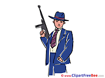 Mafia Machine Gun Clipart free Image download