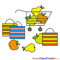 Fruits Supermarket Clipart free Illustrations