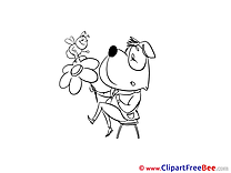 Bee Flower Dog free Images download