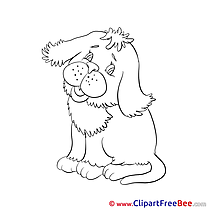 Coloring Clip Art download Dog