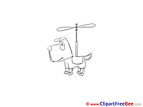 Helicopter Clipart Dog Illustrations